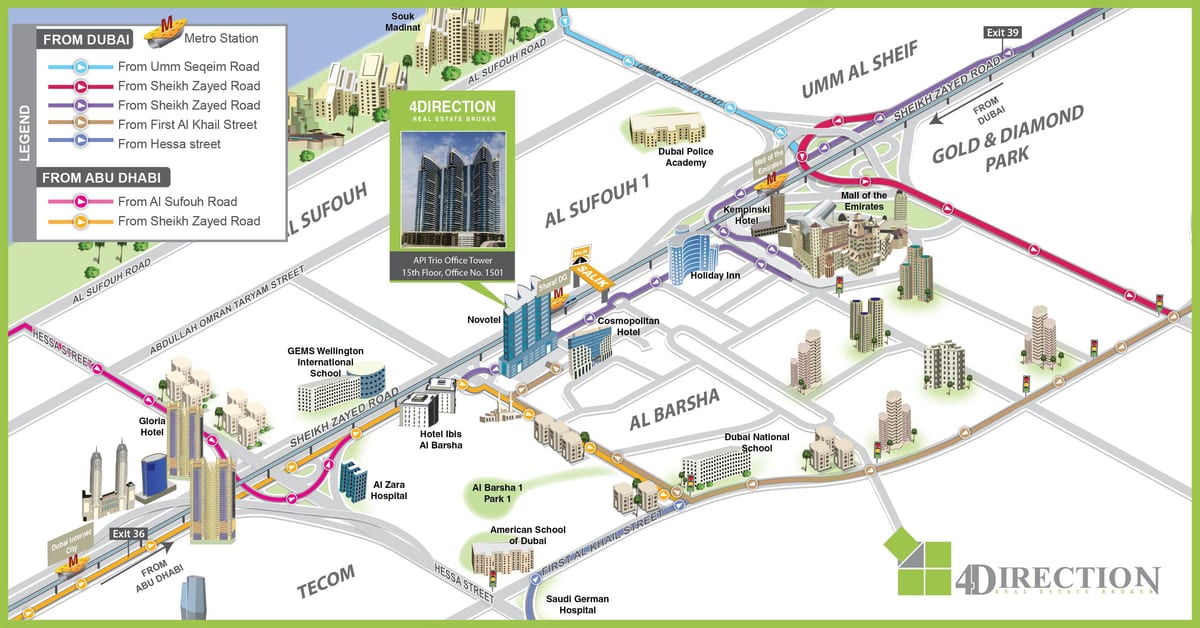 வரைபடம் அமெரிக்க பள்ளி துபாய்