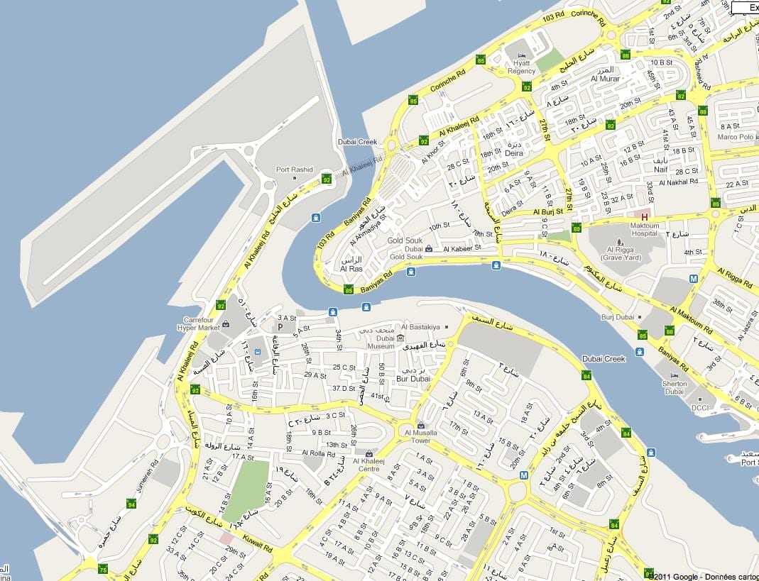 வரைபடம் Bur Dubai