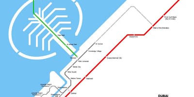 பாம் ஜுமேரா மோனோரயில் வரைபடம்