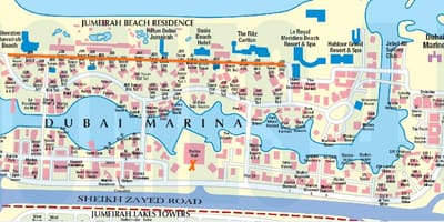JBR வரைபடம் துபாய்